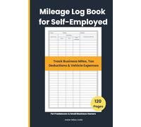 Mileage Log Book for Self-Employed: Track Business Miles, Tax Deductions & Vehicle Expenses with a Simple, Accurate and IRS-Ready Log