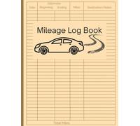 Mileage Log Book: Large 8.5" x 11 to Record Miles for Personal, Business, Ridesharing, Side Hustles, etc