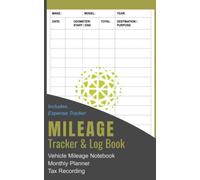 Mileage Tracker & Log Book: Vehicle Mileage Notebook Monthly Auto Planner Tax Recording Includes Expense Tracker | 1,000+ Trips | Mileage Recorder ... Motorcyclist Approved | Personal or Business