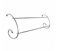Milena 2 Bar Radiator Airer 1M Clothes Drying Rack, Curved Towel Holder Over Radiator Clothes Rail, Space Saving Indoor Cloth Racks, Chrome Finish Radiator Rail, Easy Solution Dry Laundry 50x15 cm (1)