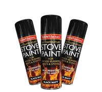 Milena Black Matt Stove Spray Paint 400ml, Heat Resistant High Temperature Paint 600°C for Wood Burners, BBQs, Grills, Metal, Rust Resistant, Quick Drying, Interior & Exterior Use (2)