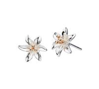Milena Dew Tiger Lily Rose Gold Plate Stud Earrings