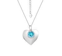 Milena Necklace March Birthstone Aquamarine - Blue Crystal