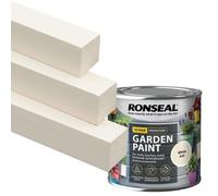 Milena White Ash Garden Paint 2.5L, Water Based Wooden Paints, Fast Drying Matt Finish, Long Lasting Fade Resistance Fence Paint, DIY Colour for Brick, Flower Pots (White Ash, 2.5 Litre)