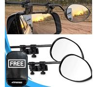 Milenco 2 Pcs Towing Mirror - Universal Caravan External Rearview with 4TRESS Non Slip Dash Mat for SUVs, Trailers, RV, Vans - Adjustable Blind Spot (4T2899)