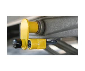 Milenco 3094 Caravan Immobiliser, Two Pieces, Simultaneous Key Action , Yellow