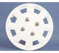 MILENCO 35.6cm White Deluxe Wheel Trims (Pair)