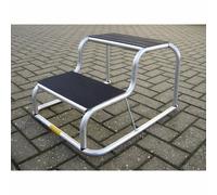 Milenco Aluminium Rubber Top Double Step Non Slip Caravan Motorhome 3131