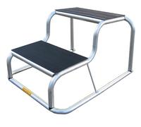 Milenco Caravan / Motorhome Anti Slip Rubber Topped Aluminium Double Step