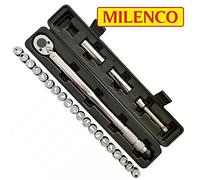 Milenco Caravan Wheel Torque Wrench Safety Set + 20 Wheel Nut Indicators