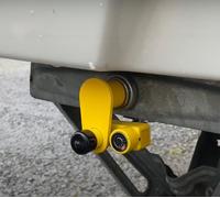 Milenco 3094 Caravan Immobiliser, Two Pieces, Simultaneous Key Action , Yellow