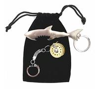 Milepetus Fishing Reel Keychain & Fish Style Beer Opener Keychain, Miniature Fishing Gift for Anglers
