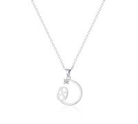 MILEPOSTJEW Cancer Zodiac Necklace for Women and Girls, Sterling Silver Zodiac Sign Necklaces, Ideal Birthday and Christmas Necklace Size: 18+2inch