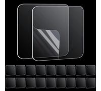 MILEQEE 20PCS Double Sided Adhesive Pads for Mounting, 60mmx60mm,Two Sided Precut Tape Super Strong Heavy Duty Squares Washable Sticky Patch for Walls Hanging Nano Gel Large Clear