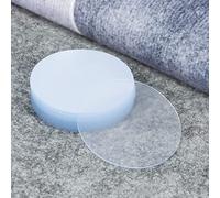 MILEQEE 20PCS Strong Double Sided Sticky Pads Heavy Duty, Large Two Sided Self Adhesive Tape Mounting, Clear Circle Stickers Patch, Round 2 Sided Precut Nano Gel Wall Mount Glue, 1.97in Diameter