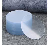 MILEQEE 80PCS Strong Double Sided Sticky Pads Heavy Duty, Large Two Sided Self Adhesive Tape Mounting, Clear Circle Stickers Patch, Round 2 Sided Precut Nano Gel Wall Mount Glue, 1.97in Diameter