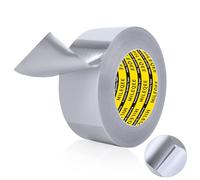 MILEQEE Aluminum Foil Tape, 50mm x 20m, Heat Resistant Shield Insulation Tape Repair Sealing Ducts Hvac Exhaust Pipe, Patching Insulating Reflective Adhesive Tape for Ductwork, Vent, Metal Waterproof
