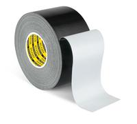 MILEQEE Black Duct Tape, 48mm x 20m, Strong Self-Adhesive Single Sided Cloth Mesh Fabric Tape, Repair, Seal, Fix, Splice Indoors Multipurpose Sticky Strips Easy Tear, Winter Draft Blocker