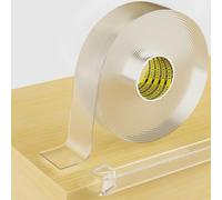 MILEQEE Clear Edge Protector Strip, 30mm×5m,Sharp Edge Wrap Cover Tape, Self Adhesive Protective Bumper Guards for Cabinet Door Desk Glass Table Bed Furniture, Kitchen Countertop, Waterproof