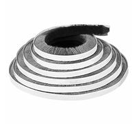 MILEQEE Door Brush Seal, 33Feet, 10m Long Felt Pile Weather Stripping for Doors, Weather Strip for Windows Cabinet, Self Adhesive Draft Blocker, Dust Stopper Sliding Door Seal Winter, Grey, Brush 5mm