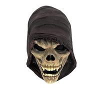 MILERUN Latex Vampire Death Skull Grim reaper Headgear Mask For Halloween Makeup Prom Costume Accessories LARP