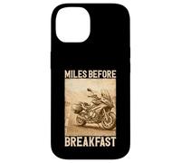 Miles Before Breakfast Motorcycle Adventure Design Case for iPhone 14