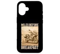 Miles Before Breakfast Motorcycle Adventure Design Case for iPhone 16