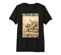 Miles Before Breakfast Motorcycle Adventure with S1000XR Design Premium T-Shirt