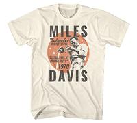 Miles Davis 70s Music Jazz Schaefer Music Festival Adult Short Sleeve T-Shirts Concert Tshirts Cool Graphic Tees, Beige, XXL