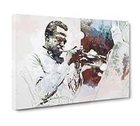 Miles Davis Canvas Print | Gallery Wrapped 30mm Frame Wall Art | 30x20 inches | Ready to Hang | Modern Picture | Living Room Bedroom Lounge Office