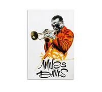 Miles Davis Creative Waterproof Decorative Paintings Free of Framing Directly Pasted with Moisture-proof And Anti Fouling Materials Living Room Bedroom Hanging Paintings Artistic Sense Home GiftsUnfra