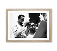 Miles Davis Framed Print | A2 Oak Framed Wall Art | Ready to Hang | Modern Nature Picture | Living Room Bedroom Lounge Office