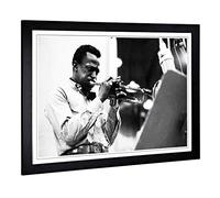 Miles Davis Framed Wall Art Print A2 Black