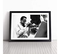 Miles Davis | Framed Wall Art Print | Modern Home Decor Picture | Ready to Hang Artwork for Living Room, Bedroom, Kitchen or Office | Multiple Sizes