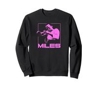 Miles Davis Jazz Music Pink Square Sweatshirt, Adult Unisex, Black, X-Large