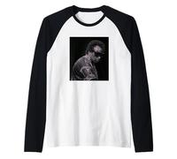 Miles Davis MD100 Central Park NYC 1975 Photo by David Gahr Raglan Baseball Tee