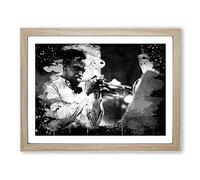 Miles Davis Modern CB Framed Print | A3 Oak Framed Wall Art | Ready to Hang | Modern Nature Picture | Living Room Bedroom Lounge Office