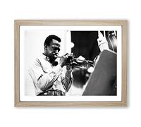 Miles Davis Modern Framed Print | A2 Oak Framed Wall Art | Ready to Hang | Modern Nature Picture | Living Room Bedroom Lounge Office