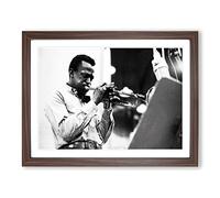 Miles Davis Modern Framed Print | A4 Walnut Framed Wall Art | Ready to Hang | Modern Nature Picture | Living Room Bedroom Lounge Office