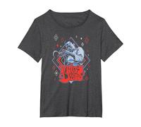 Miles Davis Retro Diamond Pattern T-Shirt, Women's Plus, Dark Heather Grey, 1X