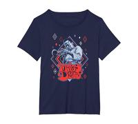 Miles Davis Retro Diamond Pattern T-Shirt, Women's Plus, Navy Blue, 6X