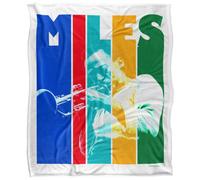 Miles Davis Silky Colour Block Supersoft Blanket Multicoloured (One Size)