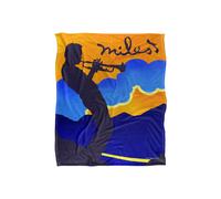 Miles Davis Sunset Silky Touch Super Soft Throw Blanket 152 X 127 cm in White Miles Davis White 152 X 127 cm