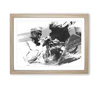 Miles Davis V1 Modern Framed Print | A4 Oak Framed Wall Art | Ready to Hang | Modern Nature Picture | Living Room Bedroom Lounge Office