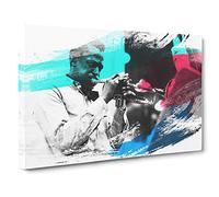 Miles Davis V2 Canvas Print | Gallery Wrapped 30mm Frame Wall Art | 30x20 inches | Ready to Hang | Modern Picture | Living Room Bedroom Lounge Office