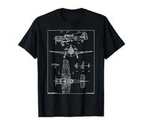 Miles M.25 Martinet British WW2 Target Tug Plane Blueprint T-Shirt