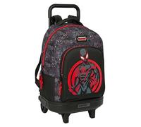 MILES MORALES - Large Backpack with Wheels, Compact, Removable, Ideal for Children of Different Ages, Comfortable and Versatile, Quality and Resistance, 33 x 22 x 45 cm