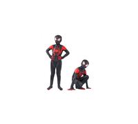 (Miles Morales?Mesh?, 130-140) Gentleman-UK Spiderman Bodysuit Miles Morales Mask Cosplay Costumes Performance Jumpsuit Super Heros Tights Onesies