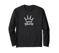 Miles Name Cool Graffiti - Royal Crown for King Miles Long Sleeve T-Shirt