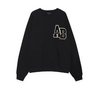 Miles Oversized Sweatshirt Letterman - female - Anine Bing - Sweatshirts - Black - S - Sweatshirts & Hoodies S